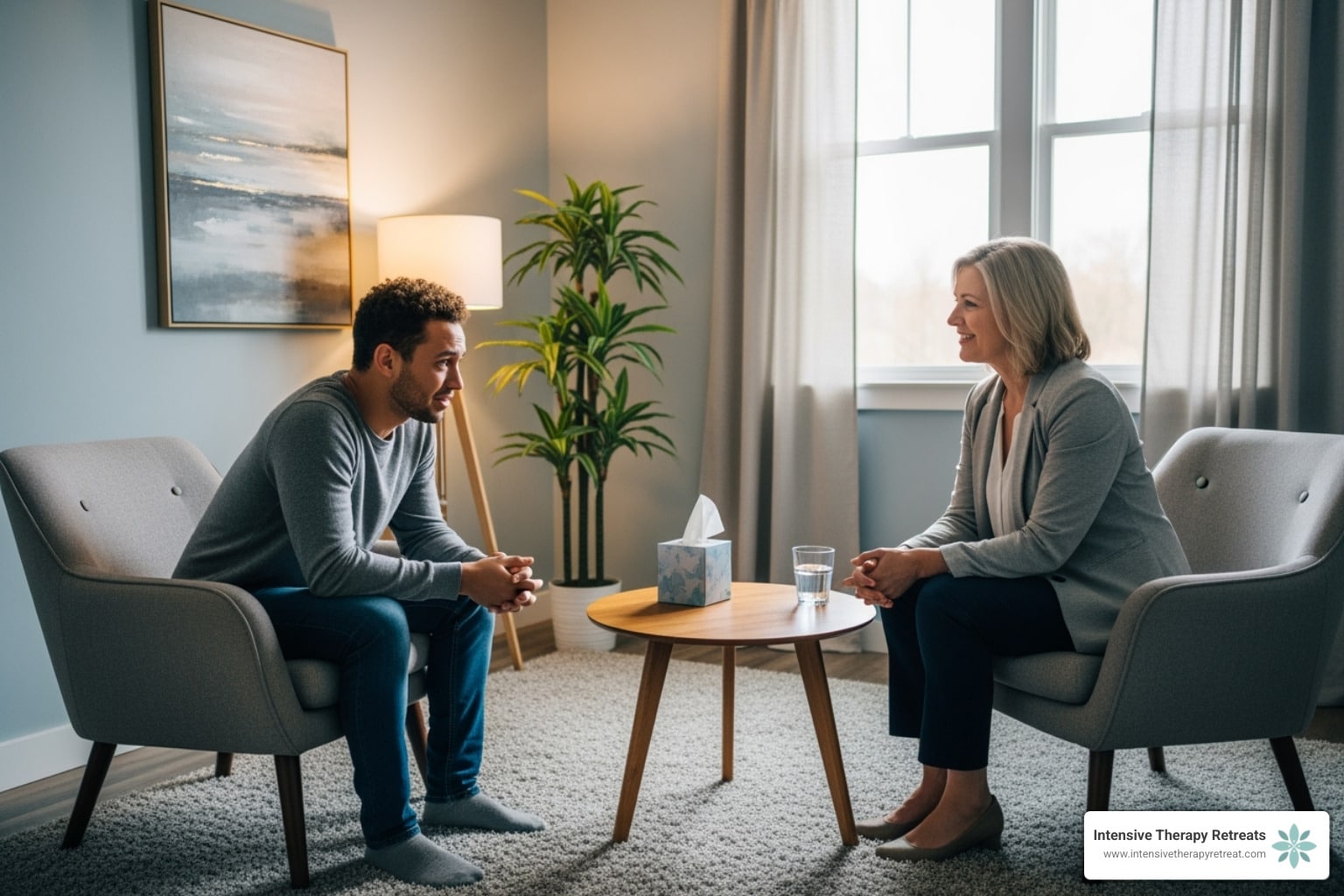 explanation of 2 person trauma focused therapy session ptsd